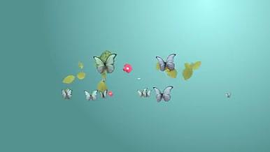 七夕纪念日花卉蝴蝶盛开植物片头视频的预览图